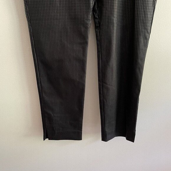 Chicos Women 0.5R/6R So Slimming Brigitte Foiled Houndstooth Slim Ankle Pants - Picture 4 of 11